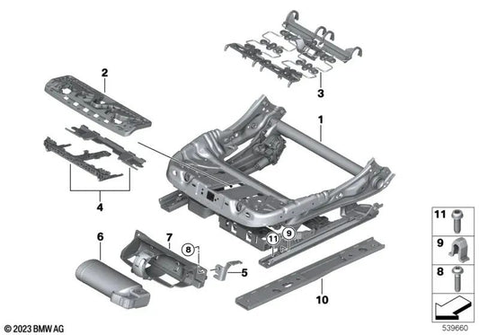 Extintor de incendios para BMW Serie 5 G60, Serie 7 G70 (OEM 52105A4FC60). Original BMW