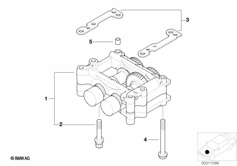 Flange screw for BMW E36, E46 (OEM 11271711992). Original BMW.