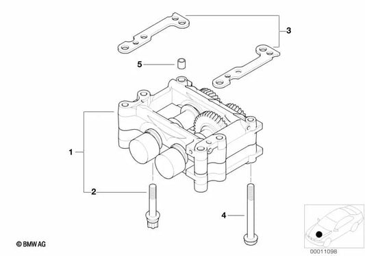 Flange screw for BMW E36, E46 (OEM 11271711992). Original BMW.