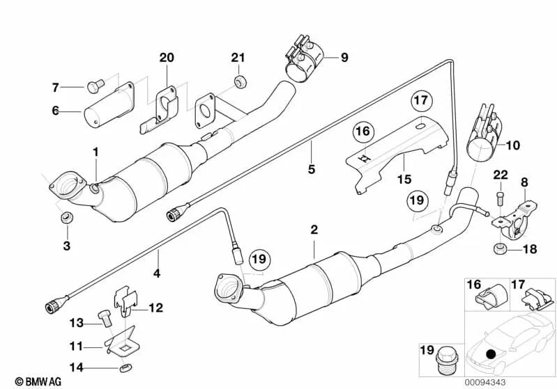 Tornillo hexagonal para BMW E46, E53 (OEM 07119913019). Original BMW