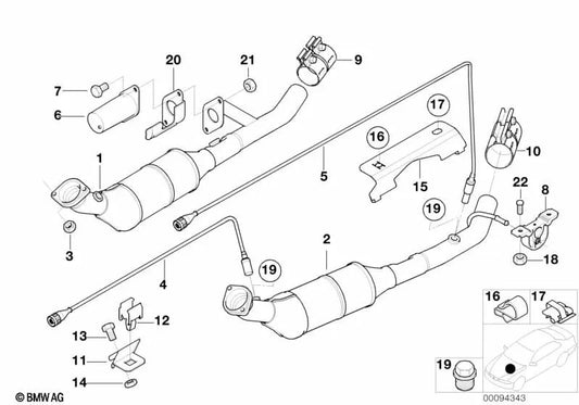 Tornillo hexagonal para BMW E46, E53 (OEM 07119913019). Original BMW