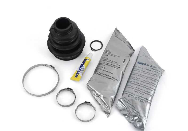 Kit de reparación de fuelle exterior para BMW Serie 1 E81, E82, E87, E88, Serie 3 E90, E91, E92, E93, X1 E84, X3 E83, Z4 E85 (OEM 33217540117). Original BMW