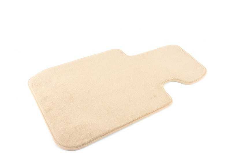 Beige Velour Floor Mat for BMW 3 Series F30, F31, F34, F35, F80 (OEM 51477332089). Original BMW