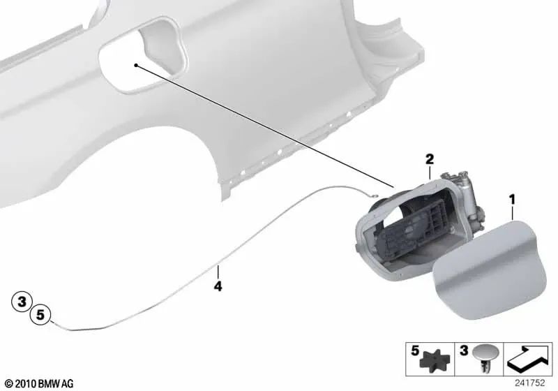 Tapa de llenado imprimada para BMW F12, F12N, F13, F13N (OEM 41007228212). Original BMW