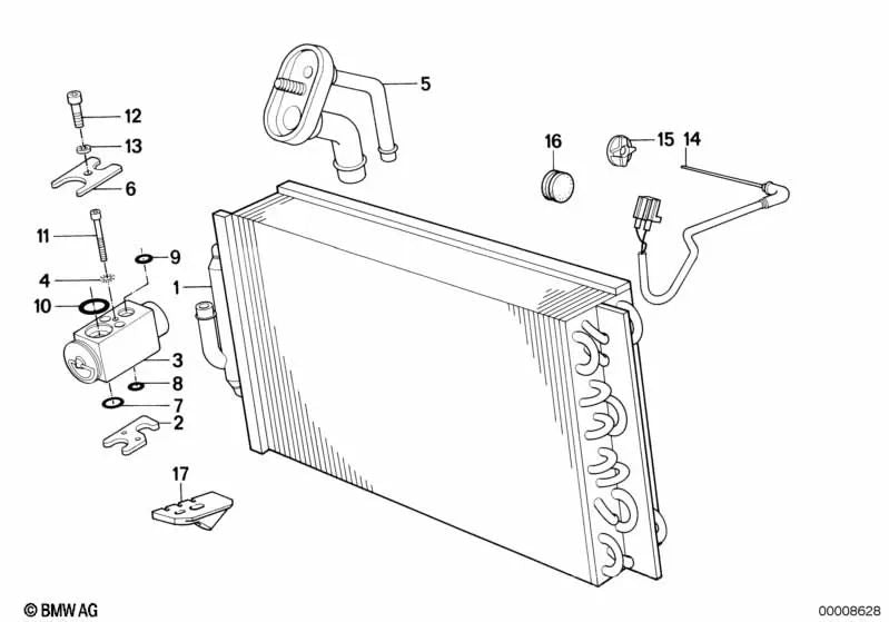 Tubo para BMW E34, E32, E31 (OEM 64111379002). Original BMW.