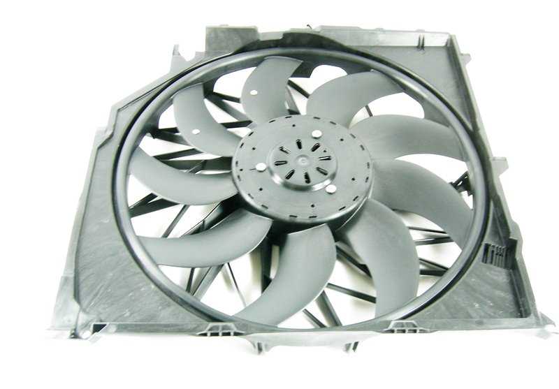 Fan housing with fan for BMW X3 E83, E83N (OEM 17113442089). Original BMW.