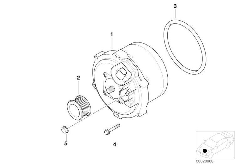 Generador Refrigerado Por Agua 150A Para Bmw E65 E66. Original Recambios