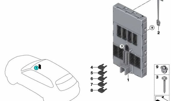 Soporte de montaje OEM 61359289824 para BMW F15, F85, F16, F86. Original BMW.