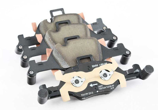 Asbestos-free brake pad repair kit for BMW G30, G32, G11, G12, G05, G06 (OEM 34116883470). Original BMW.