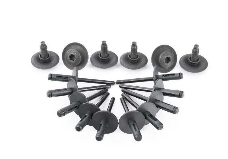 Kit de soportes para parachoques delantero OEM 51112457471 para BMW F25, F26. Original BMW.