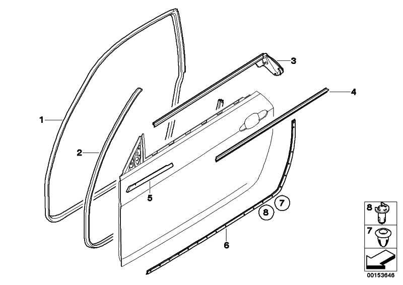 Junta Goma De Puerta Delantera Para Bmw E81 E82 . Original Recambios