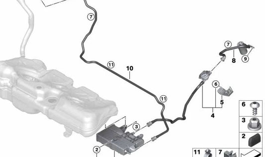 Conducto de Ventilación para BMW Serie 2 F44 (OEM 16137955824). Original BMW