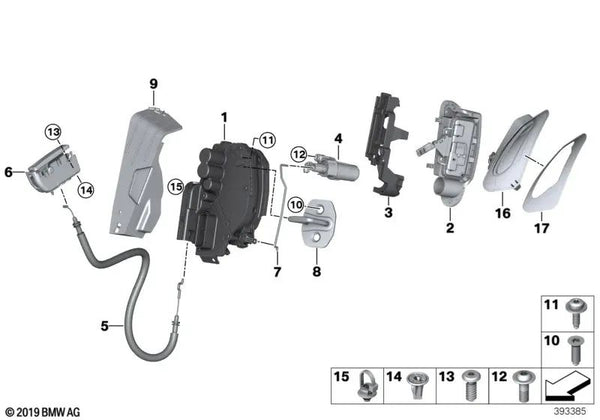 Cinta adhesiva derecha para BMW I12, I12N, I15 (OEM 61357412794). Original BMW