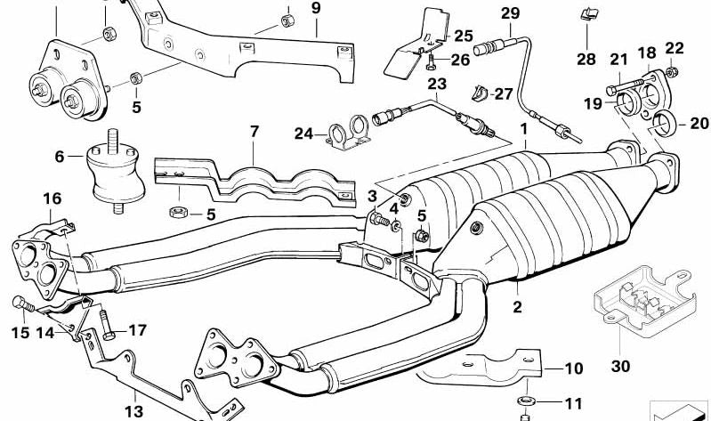 Parafuso sextavado para BMW E31 (OEM 18301723554). BMW original