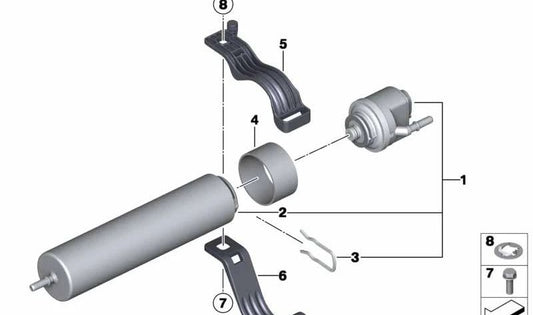 Bügel for BMW 1 Series F40, 2 Series F44, F45, F46, X1 F48, X2 F39, MINI F54, F55, F56, F57, F60 (OEM 13328591938). Genuine BMW