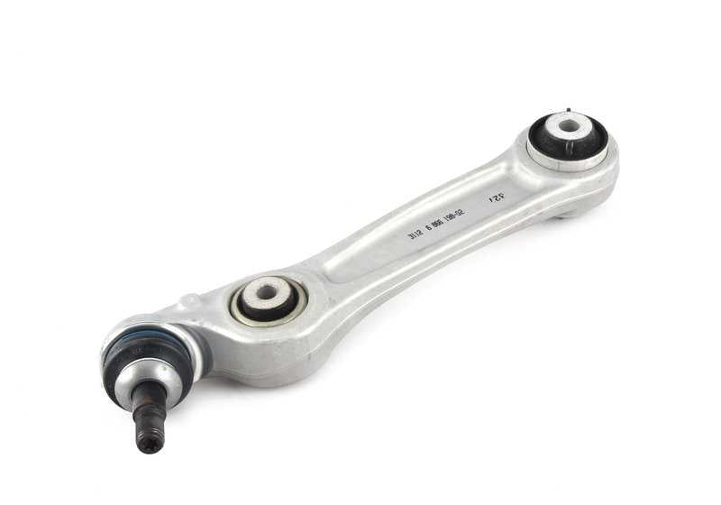 Lower control arm with rubber bushing right for BMW I12, I15 (OEM 31126866198). Original BMW.