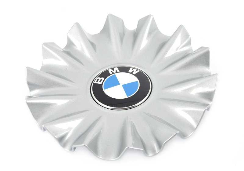 Tapa de buje de llanta plateada OEM 36136868053 para BMW G32, G11, G12. Original BMW.