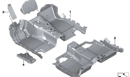 Revestimiento inferior delantero para BMW Serie 7 G11, G12 (OEM 51477416262). Original BMW