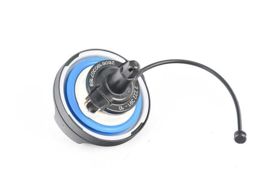 Tapón de tanque para BMW Serie 1 E82, E88, Serie 3 E46, E90, E91, E92, E93, Serie 5 E39, E60, E61, Serie 6 E63, E64, F06, Serie 7 E65, E66, F01, F02, X1 E84, F48, X2 F39, X3 E83, X5 E70, X6 E71, Z4 E89 (OEM 16117222391). Original BMW.