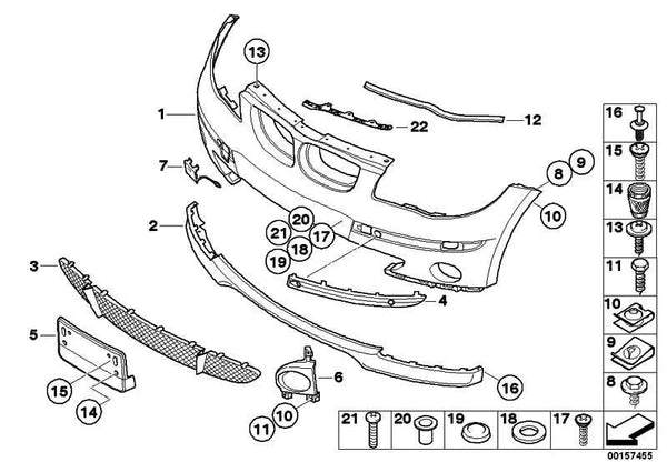 Moldura De Parachoques Delantero Para Bmw E87 . Original Bmw. Recambios