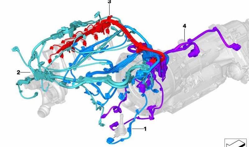 Cableado del Motor Módulo de Transmisión para BMW G01N, G02N (OEM 12535A20569). Original BMW.