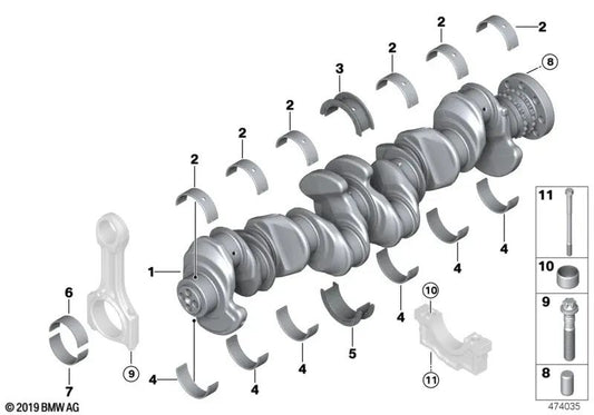 Pleuelschraube für BMW 1er E81, E82, E87N, E88, F20, F21 2er F22, F23, F44, F45 3er E90, E91, E92, E93, F30, F31, F34, G20, G21, G28 4er F32, F33, F36, G22, G23, G26 Serie 5 E60N, E61N, F07, F10, F11, G30, G31, G60 Serie 6 F06, F12, F1