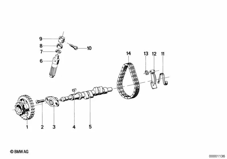 Junta de Eje para BMW Serie 5 E60, E61, F10, F11 (OEM 11311256861). Original BMW