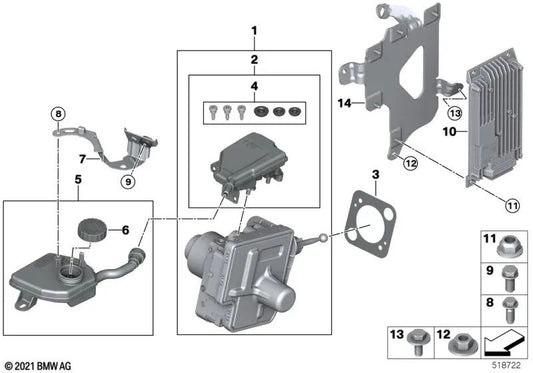 Brake device for BMW U06 (OEM 34505A508D9). Genuine BMW.