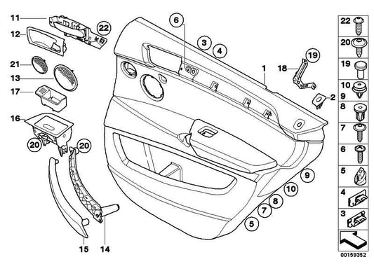 Clip Grapa Con Arandela Obturadora Hellblau Para Bmw F40 F44 F45 F46 G28 F824 F07 Gt G30 G38 G02 F98