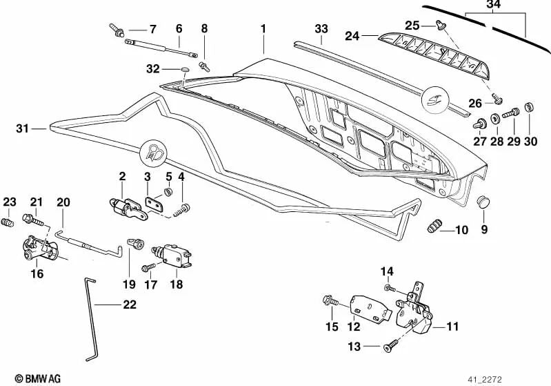 Closure for BMW 3 Series E36 (OEM 51248201839). Original BMW.