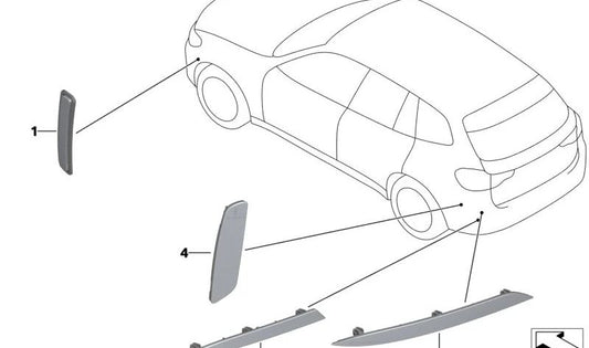 Reflector trasero izquierdo para BMW X3 F97N, G01N (OEM 63149851233). Original BMW