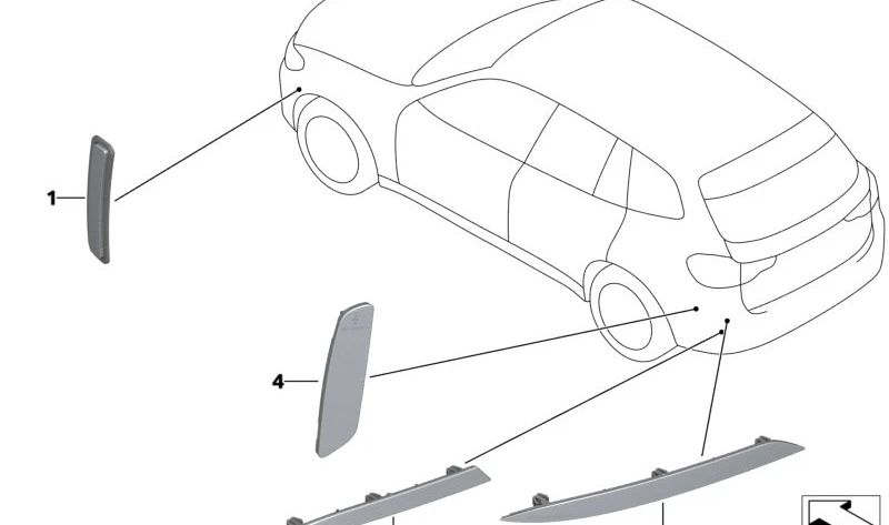 Catadióptrico trasero derecho OEM 63148083834 para BMW X3 (G01), X3 M (F97), iX3 (G08). Original BMW.