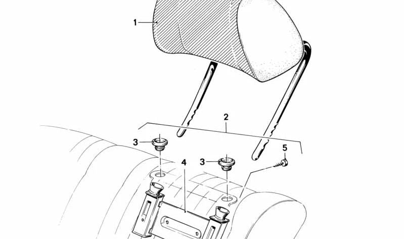 Soporte para BMW Serie 5 E28, Serie 7 E23 (OEM 52201809765). Original BMW.