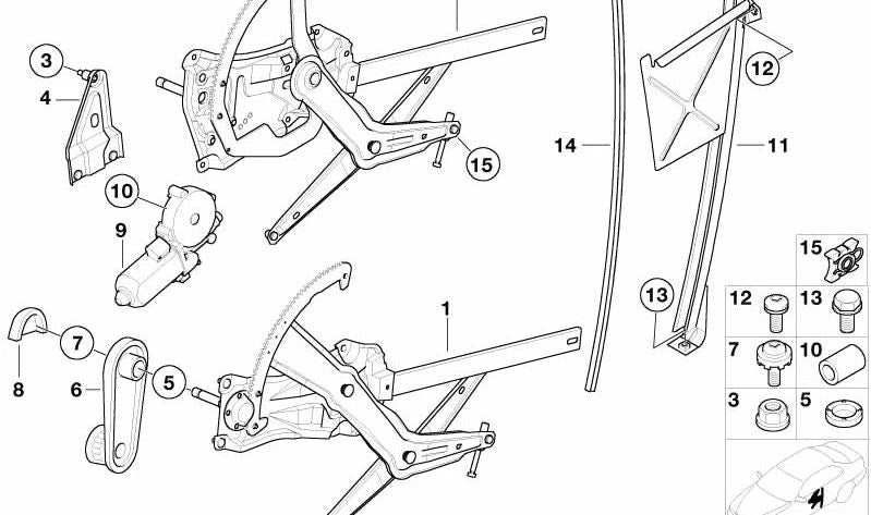 Buje para BMW Serie 3 E36 (OEM 51338163352). Original BMW