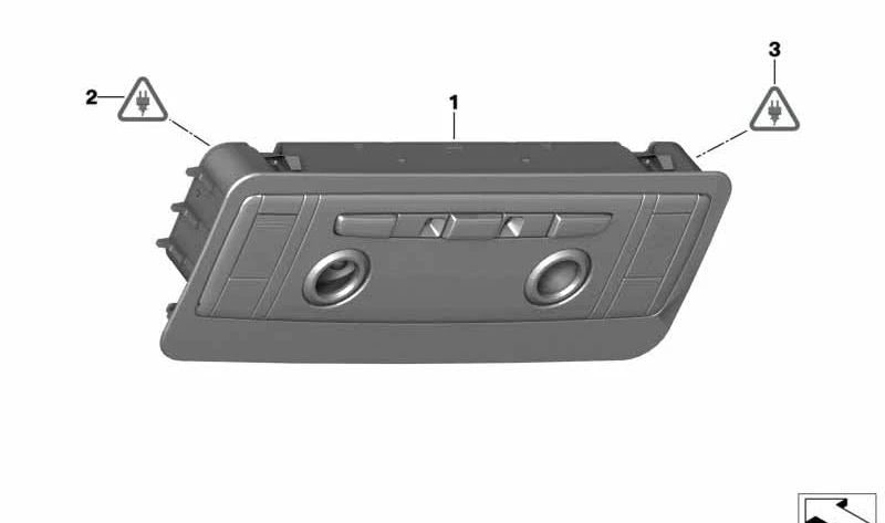 Centro de Control de Techo para BMW Serie 1 E88, Serie 3 E93, E93N, Z4 E89 (OEM 61319225699). Original BMW