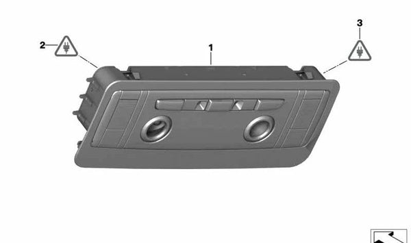 Centro de Control de Techo para BMW Serie 1 E88, Serie 3 E93, E93N, Z4 E89 (OEM 61319225699). Original BMW