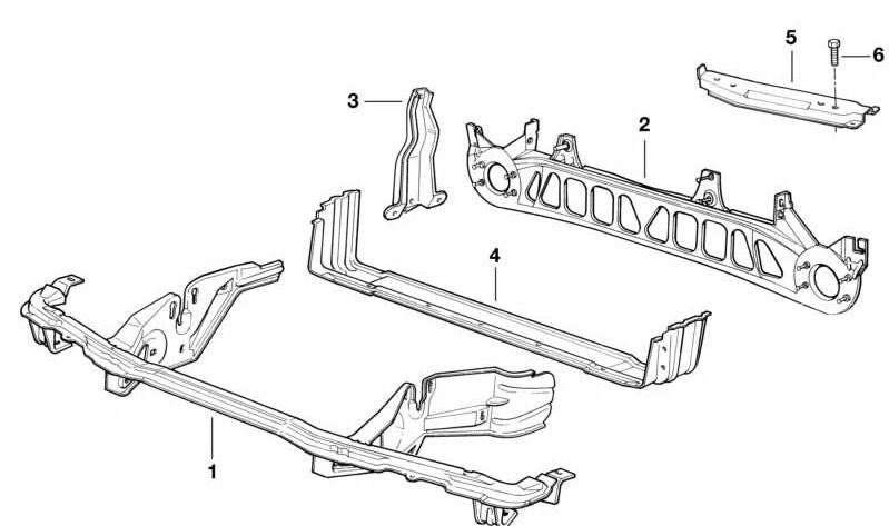 Left Headlight Bracket for BMW E31 (OEM 63121970129). Original BMW