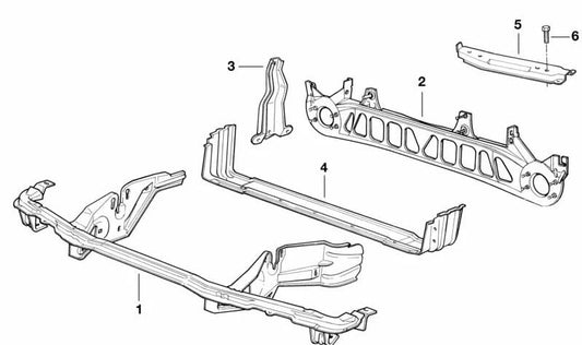 Soporte para faro izquierdo para BMW E31 (OEM 63121970129). Original BMW