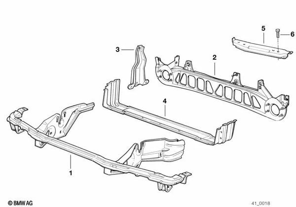 Travesaño para BMW Serie 8 E31 (OEM 41118123888). Original BMW