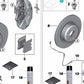 Sensor de pastilla de freno delantero izquierdo para BMW X5 E70, X6 E71 (OEM 34356789080). Original BMW.