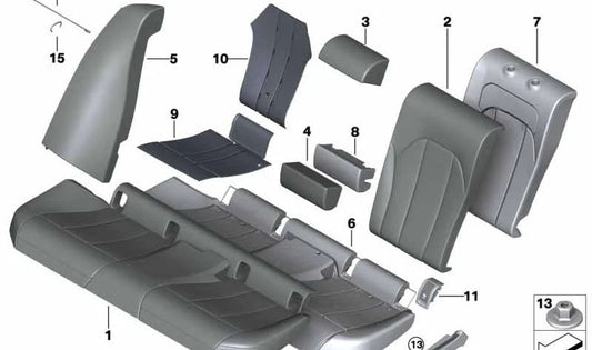 Funda de Asiento de Cuero Sintético para BMW Serie 4 G26, G26E, G26F, G26N (OEM 52205A0D0E6). Original BMW