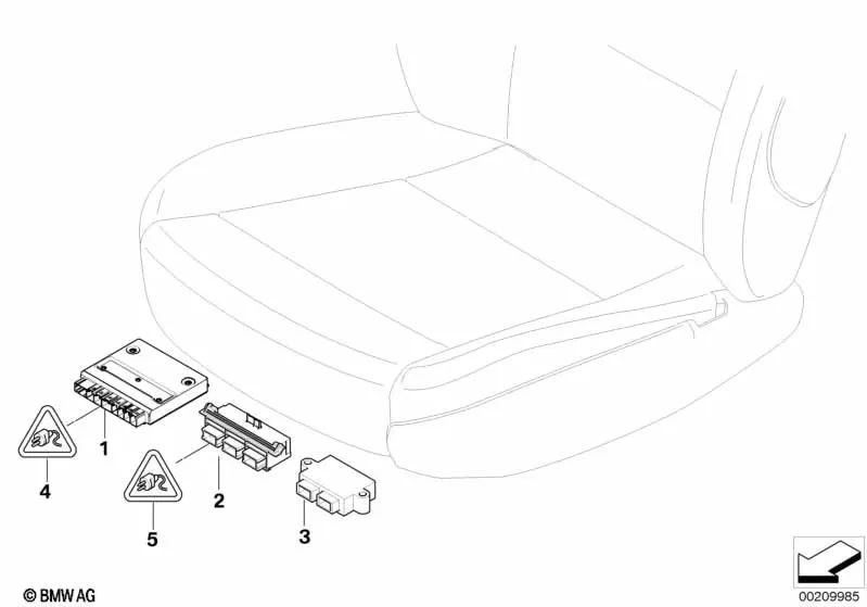 Módulo de Asiento para BMW E60, E61, E65, E66, E70, E71, E72 (OEM 61359196934). Original BMW