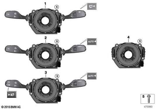 Centro de control de columna de dirección para BMW F52, F26 (OEM 61316827374). Original BMW.