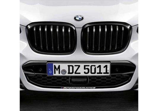 M Performance foiling in gloss black for BMW X3 G01, G08, G08E, X4 G02 (OEM 51142456203). Original BMW