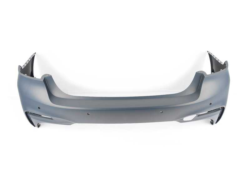 Primed rear bumper housing for BMW F90, G30 (OEM 51128073725). Original BMW