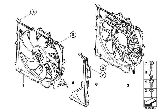 Cubierta Del Ventilador Con Para Bmw E83 . Original Bmw. Recambios