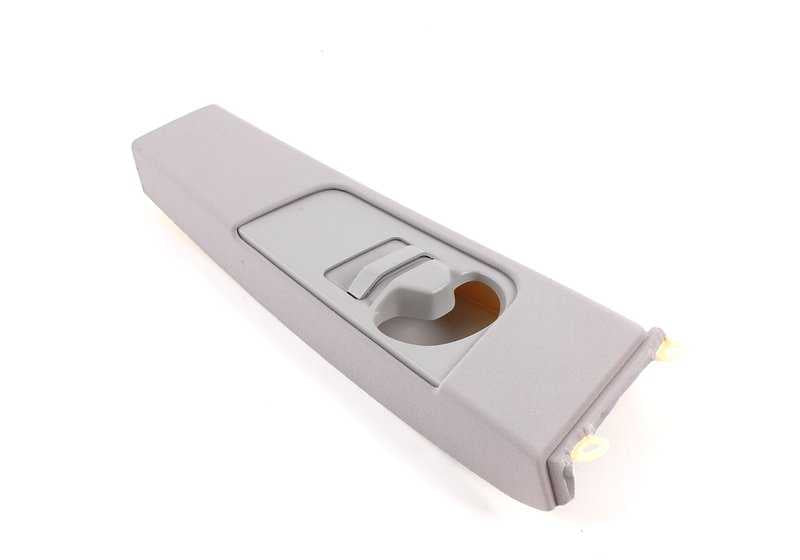 Side column belt Covers ITS upper B-pillar LIGHT GRAY for BMW E46, 3 Series. Genuine BMW