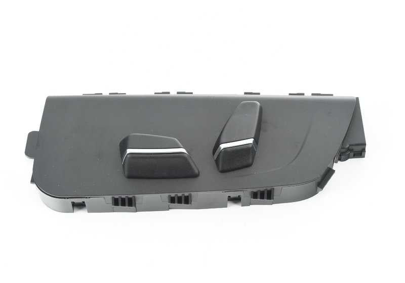 Interruptor de ajuste del asiento izquierdo OEM 61319270379 para BMW F07, F10, F11, F01, F02. Original BMW.