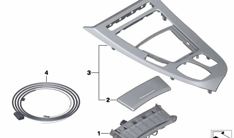 Cenicero original OEM 51169129243 para BMW Z4 E89. Accesorio original BMW.