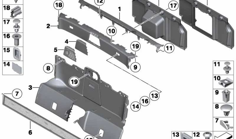 Tampa inferior OEM 51467203863 para BMW Z4 E89. BMW originais.